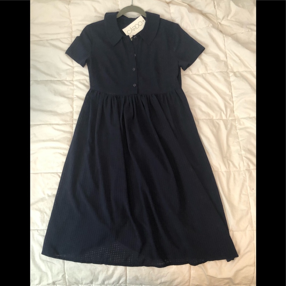 Navy A line dress